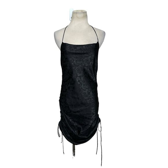 Revolve Resa black halter sheath ruched dress size XS - Picture 1 of 13